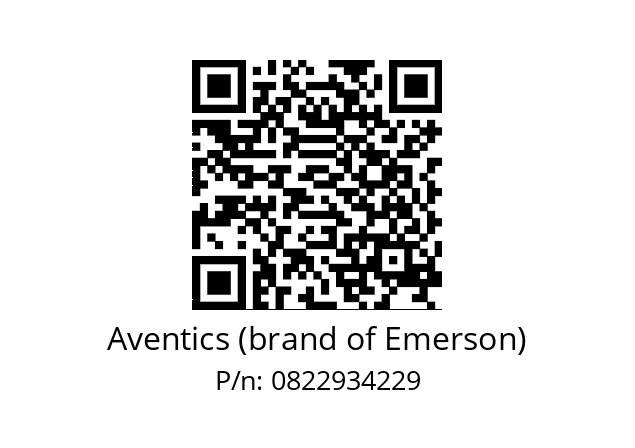   Aventics (brand of Emerson) 0822934229