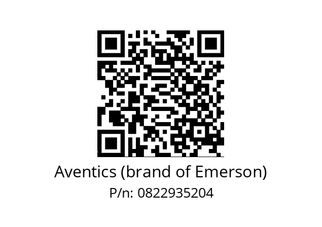   Aventics (brand of Emerson) 0822935204