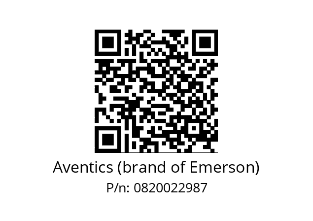   Aventics (brand of Emerson) 0820022987