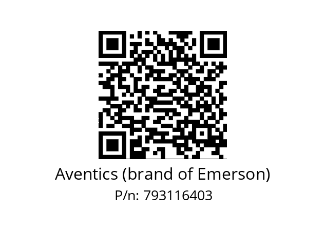   Aventics (brand of Emerson) 793116403