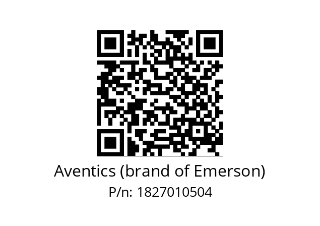   Aventics (brand of Emerson) 1827010504