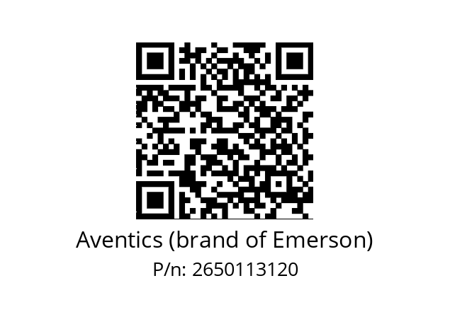   Aventics (brand of Emerson) 2650113120