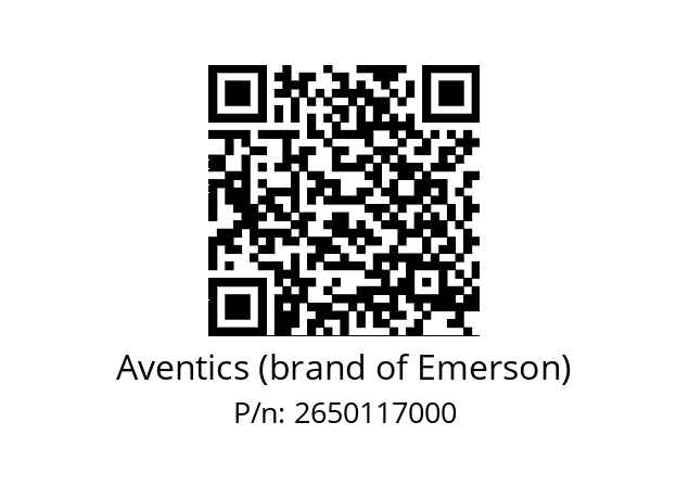   Aventics (brand of Emerson) 2650117000