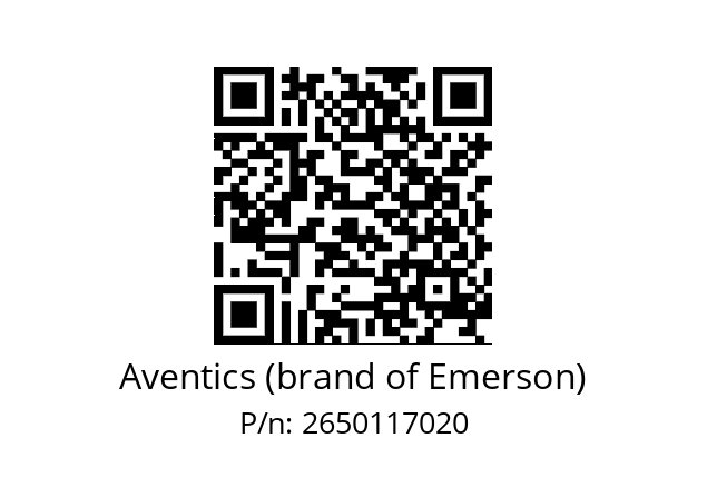   Aventics (brand of Emerson) 2650117020