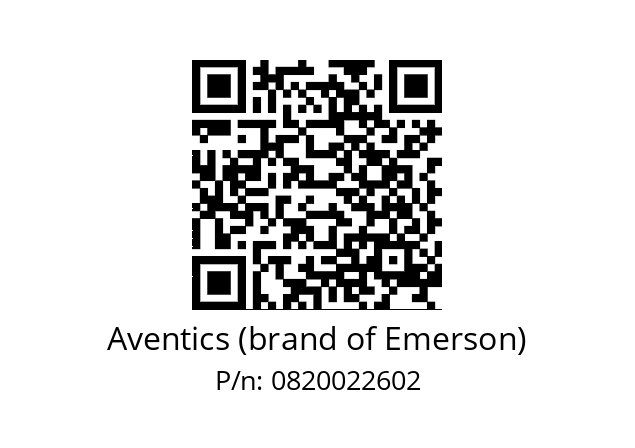   Aventics (brand of Emerson) 0820022602