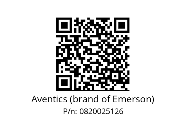   Aventics (brand of Emerson) 0820025126