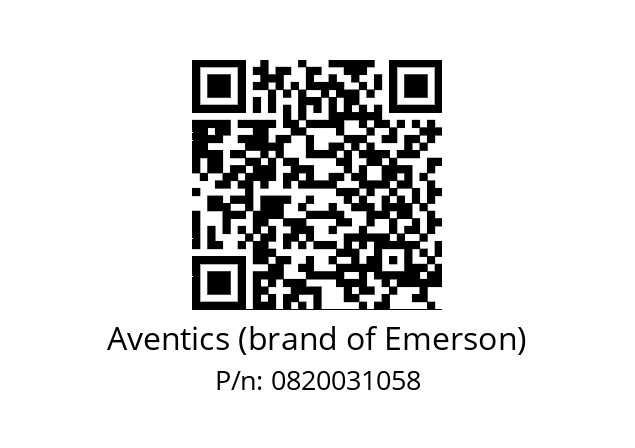   Aventics (brand of Emerson) 0820031058