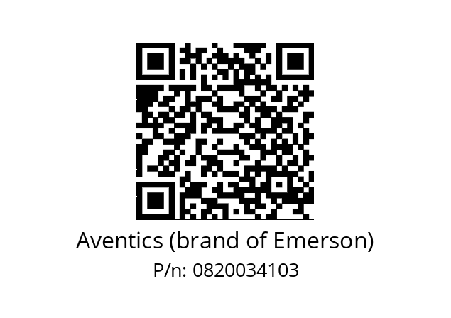   Aventics (brand of Emerson) 0820034103