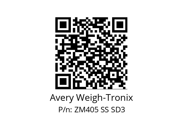   Avery Weigh-Tronix ZM405 SS SD3