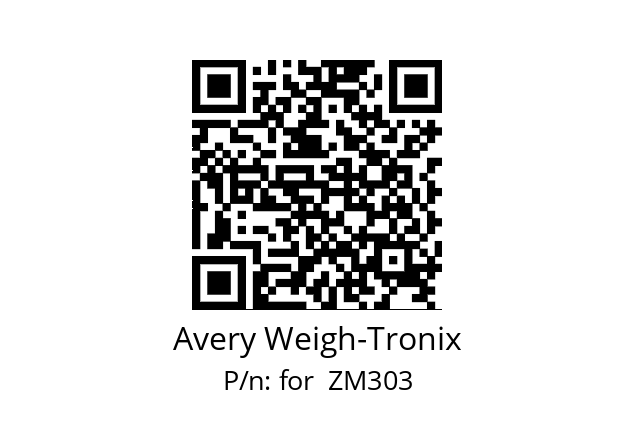   Avery Weigh-Tronix for  ZM303