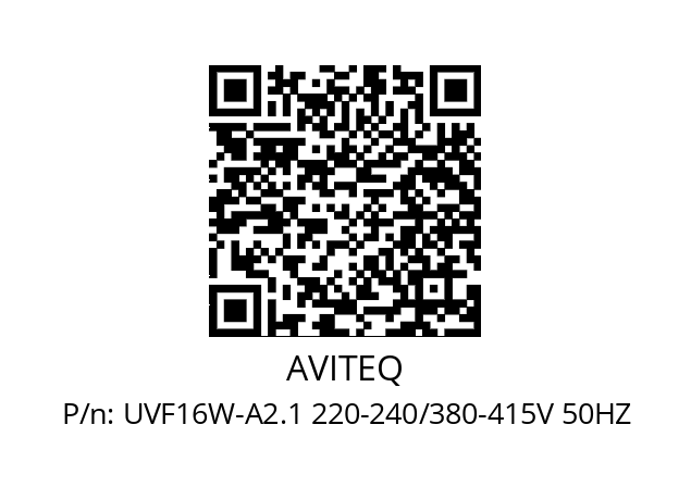   AVITEQ UVF16W-A2.1 220-240/380-415V 50HZ