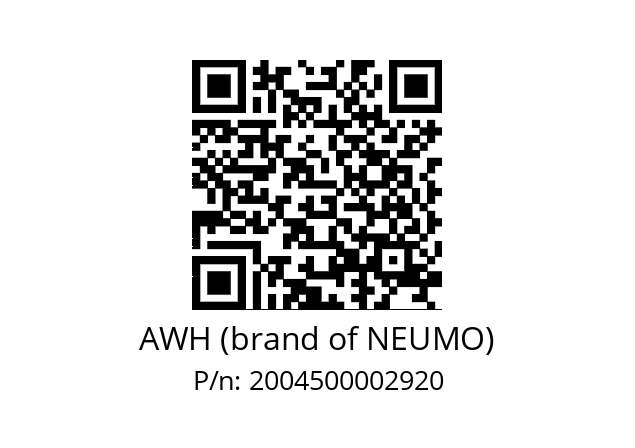   AWH (brand of NEUMO) 2004500002920