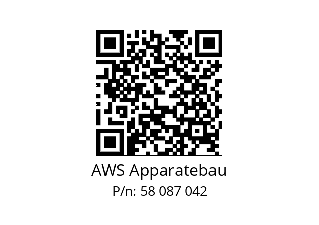   AWS Apparatebau 58 087 042