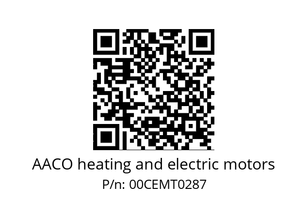   AACO heating and electric motors 00CEMT0287