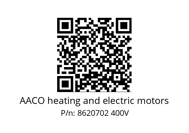   AACO heating and electric motors 8620702 400V