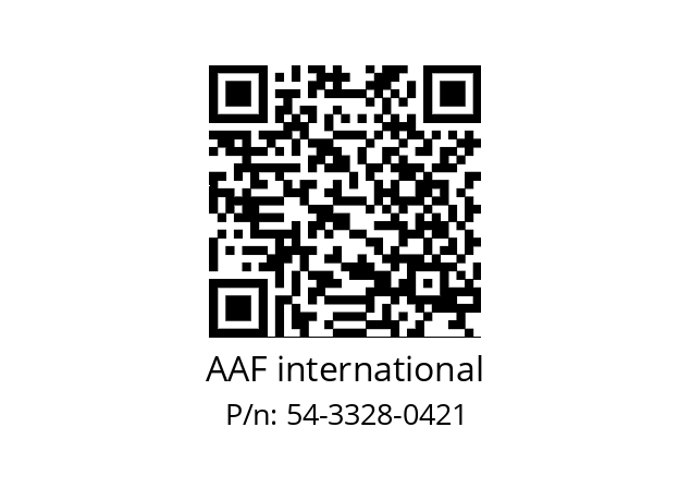   AAF international 54-3328-0421