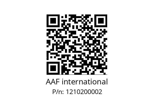   AAF international 1210200002