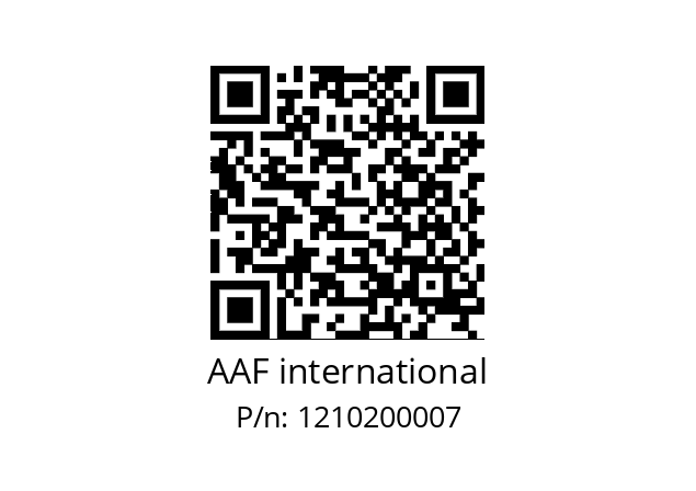   AAF international 1210200007