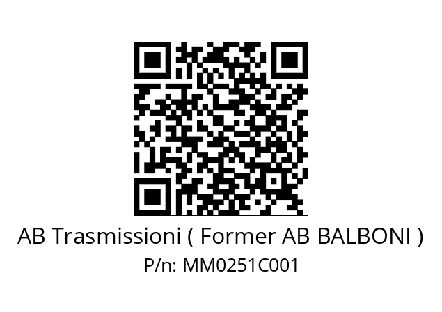   AB Trasmissioni ( Former AB BALBONI ) MM0251C001