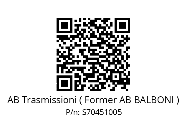   AB Trasmissioni ( Former AB BALBONI ) S70451005