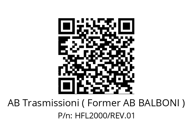   AB Trasmissioni ( Former AB BALBONI ) HFL2000/REV.01