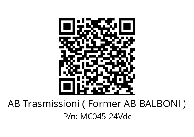   AB Trasmissioni ( Former AB BALBONI ) MC045-24Vdc