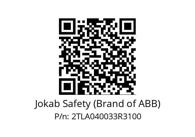   Jokab Safety (Brand of ABB) 2TLA040033R3100