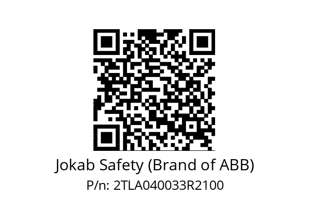   Jokab Safety (Brand of ABB) 2TLA040033R2100