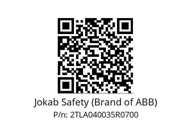   Jokab Safety (Brand of ABB) 2TLA040035R0700