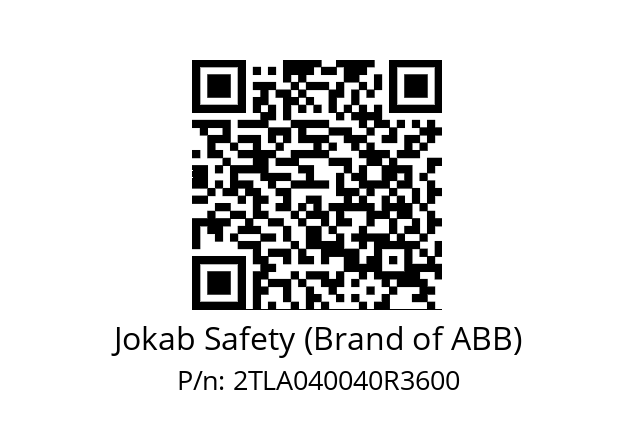   Jokab Safety (Brand of ABB) 2TLA040040R3600