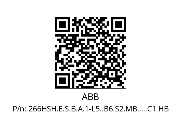   ABB 266HSH.E.S.B.A.1-L5..B6.S2.MB.....C1 HB