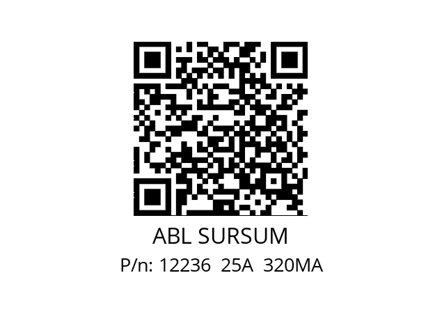   ABL SURSUM 12236  25A  320MA