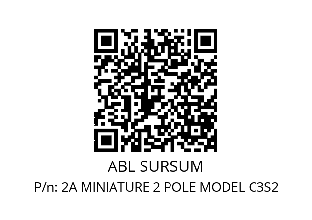   ABL SURSUM 2A MINIATURE 2 POLE MODEL C3S2