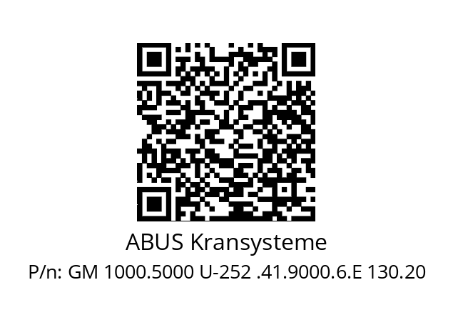   ABUS Kransysteme GM 1000.5000 U-252 .41.9000.6.E 130.20