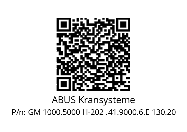   ABUS Kransysteme GM 1000.5000 H-202 .41.9000.6.E 130.20