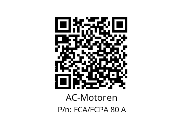   AC-Motoren FCA/FCPA 80 A