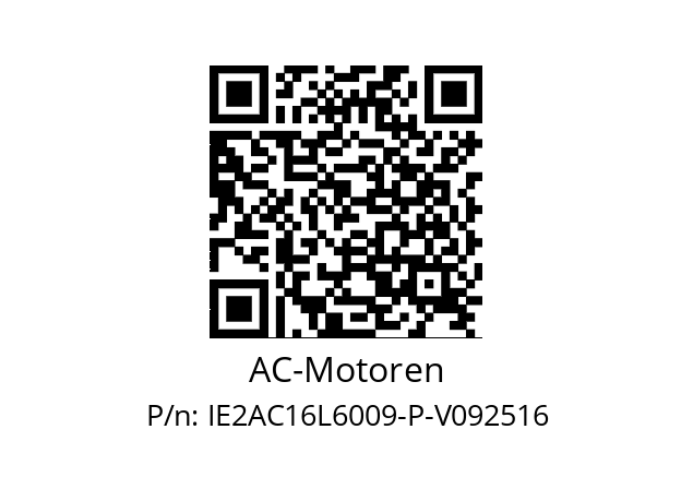   AC-Motoren IE2AC16L6009-P-V092516