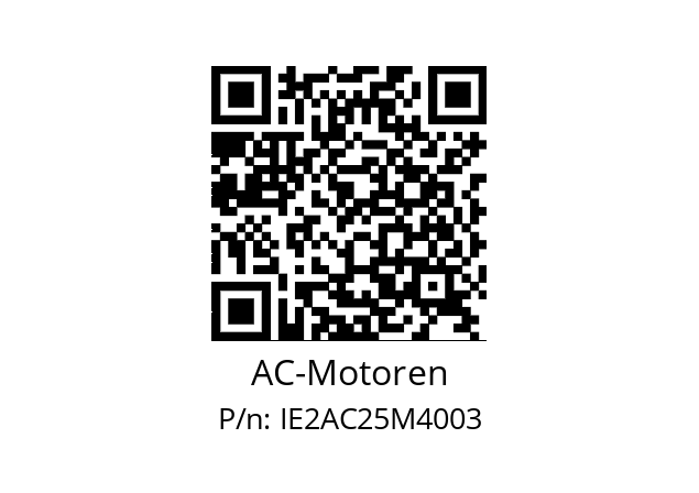   AC-Motoren IE2AC25M4003