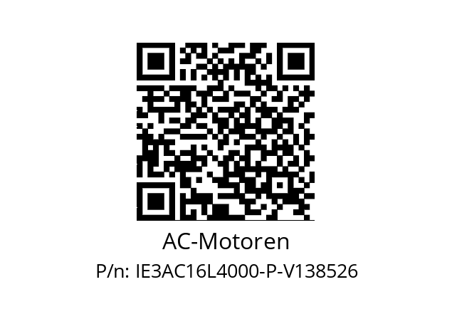   AC-Motoren IE3AC16L4000-P-V138526