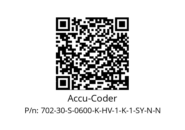   Accu-Coder 702-30-S-0600-K-HV-1-K-1-SY-N-N