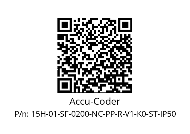   Accu-Coder 15H-01-SF-0200-NC-PP-R-V1-K0-ST-IP50