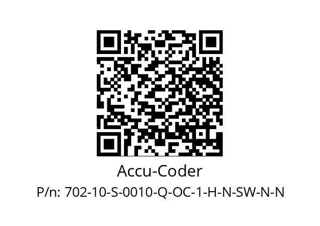   Accu-Coder 702-10-S-0010-Q-OC-1-H-N-SW-N-N