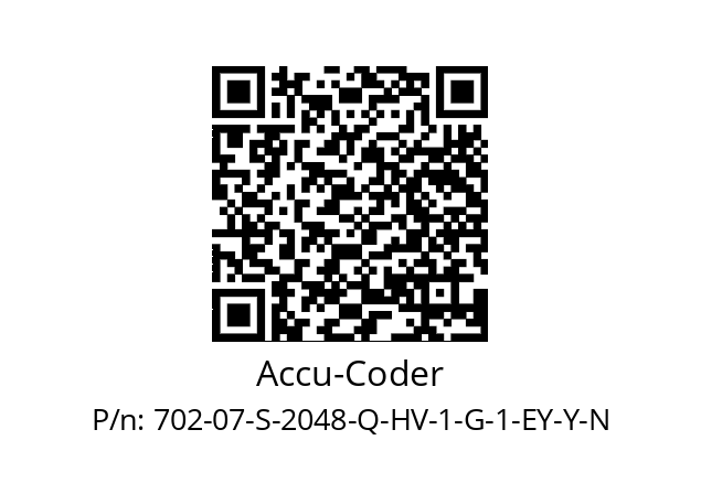   Accu-Coder 702-07-S-2048-Q-HV-1-G-1-EY-Y-N