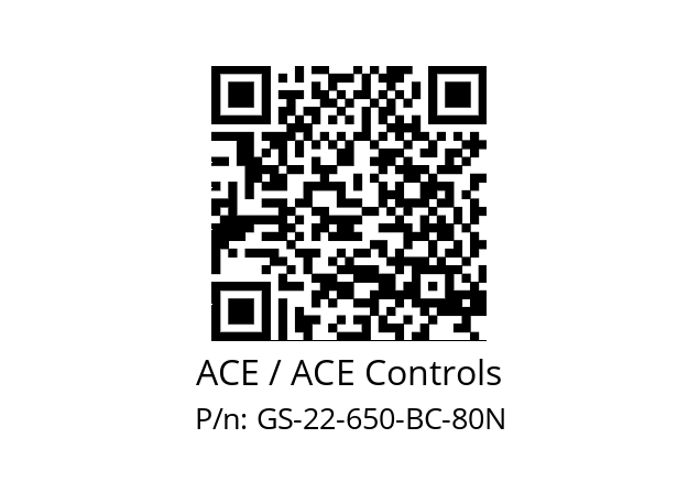   ACE / ACE Controls GS-22-650-BC-80N