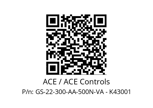   ACE / ACE Controls GS-22-300-AA-500N-VA - K43001