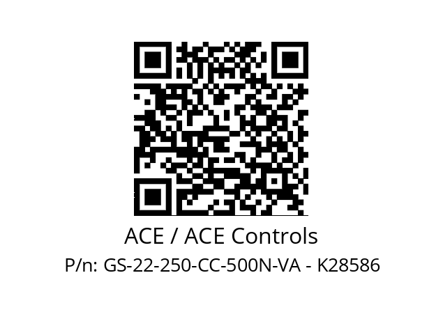   ACE / ACE Controls GS-22-250-CC-500N-VA - K28586