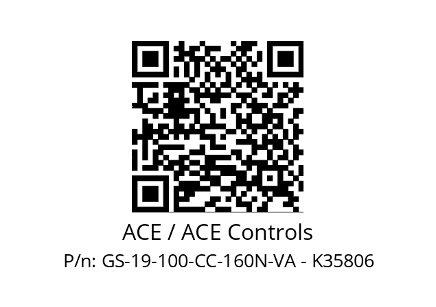   ACE / ACE Controls GS-19-100-CC-160N-VA - K35806