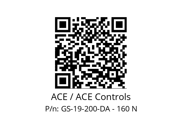   ACE / ACE Controls GS-19-200-DA - 160 N