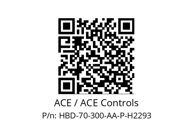   ACE / ACE Controls HBD-70-300-AA-P-H2293