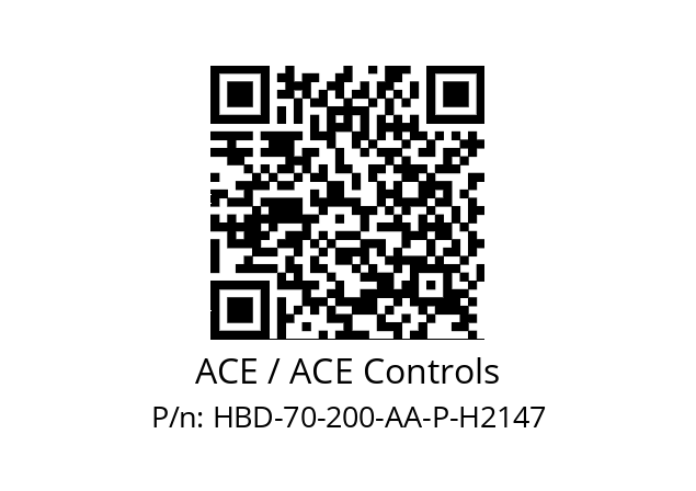   ACE / ACE Controls HBD-70-200-AA-P-H2147